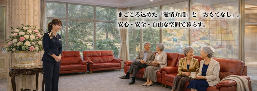 まごころ込めた「愛情介護」と「おもてなし」。安心・安全・自由な空間で暮らす。