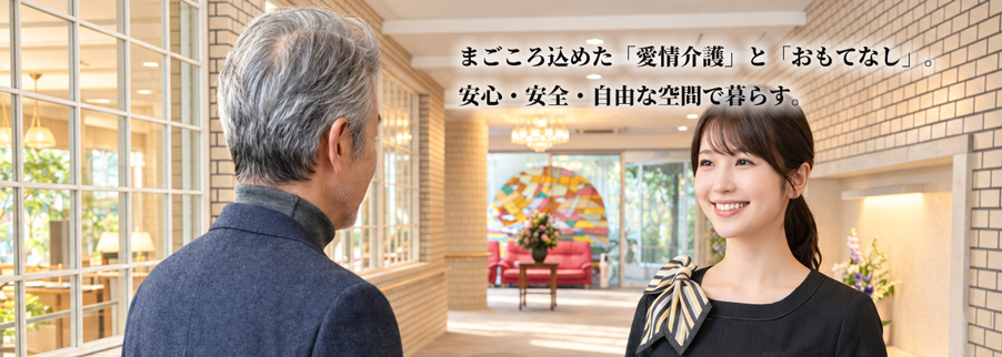 まごころ込めた「愛情介護」と「おもてなし」。安心・安全・自由な空間で暮らす。